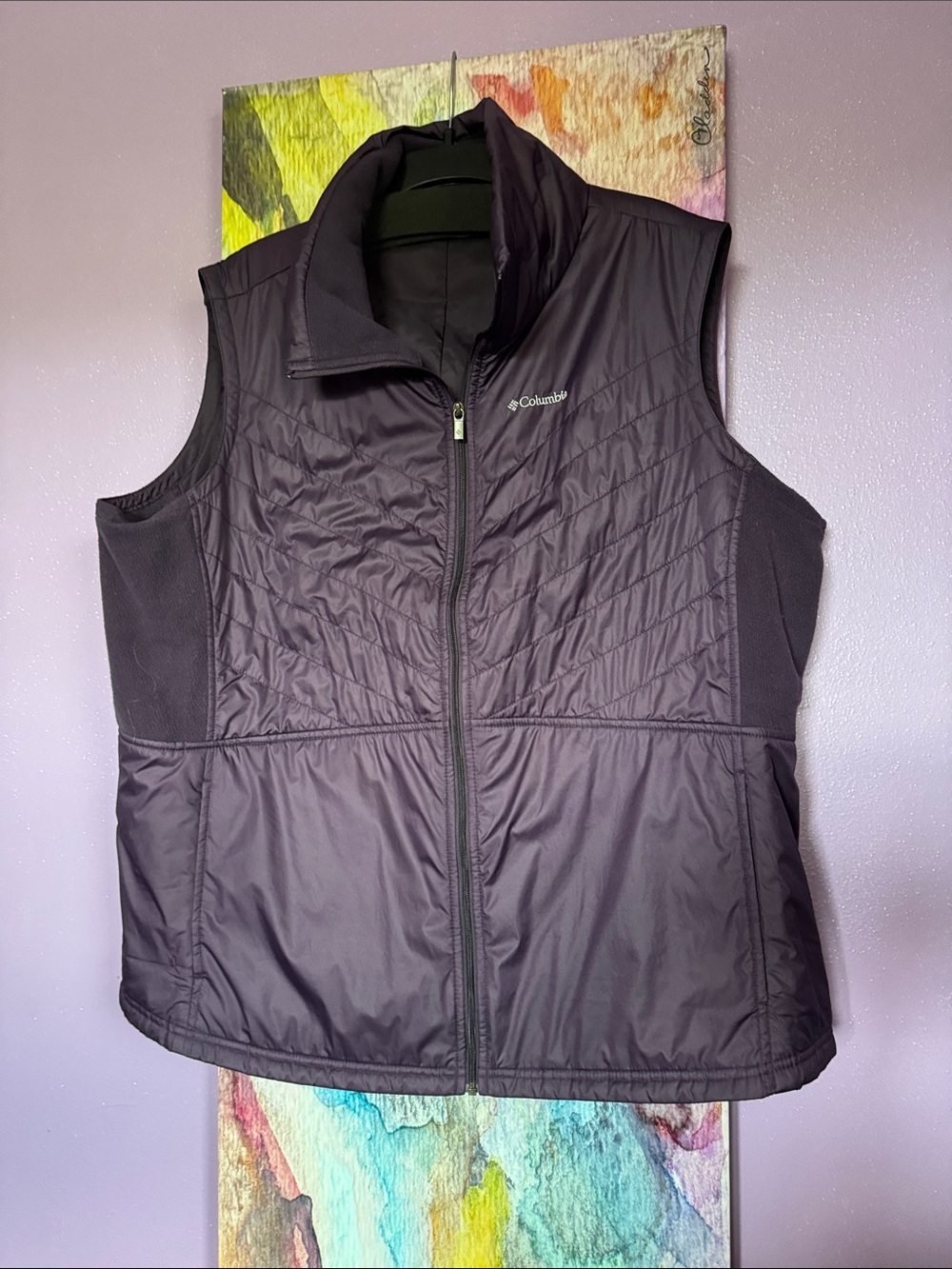 Columbia Quilted Vest in Plum
